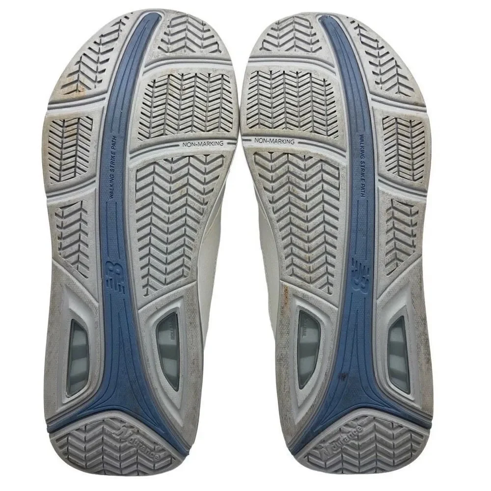 New‎ Balance WW928WB3 Leather Walking Shoes Sneakers White/Blue Size 9.5